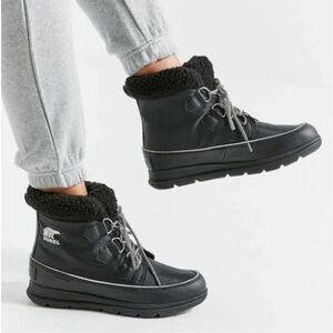 NEW SOREL Explorer Carnival Boot Black Snow Sz 6.5
